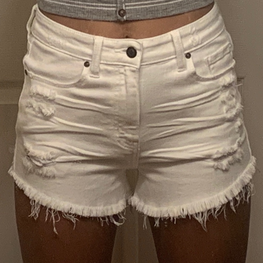 White festival shorts
